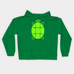 Bold and Bright Green Turtle Kids Hoodie